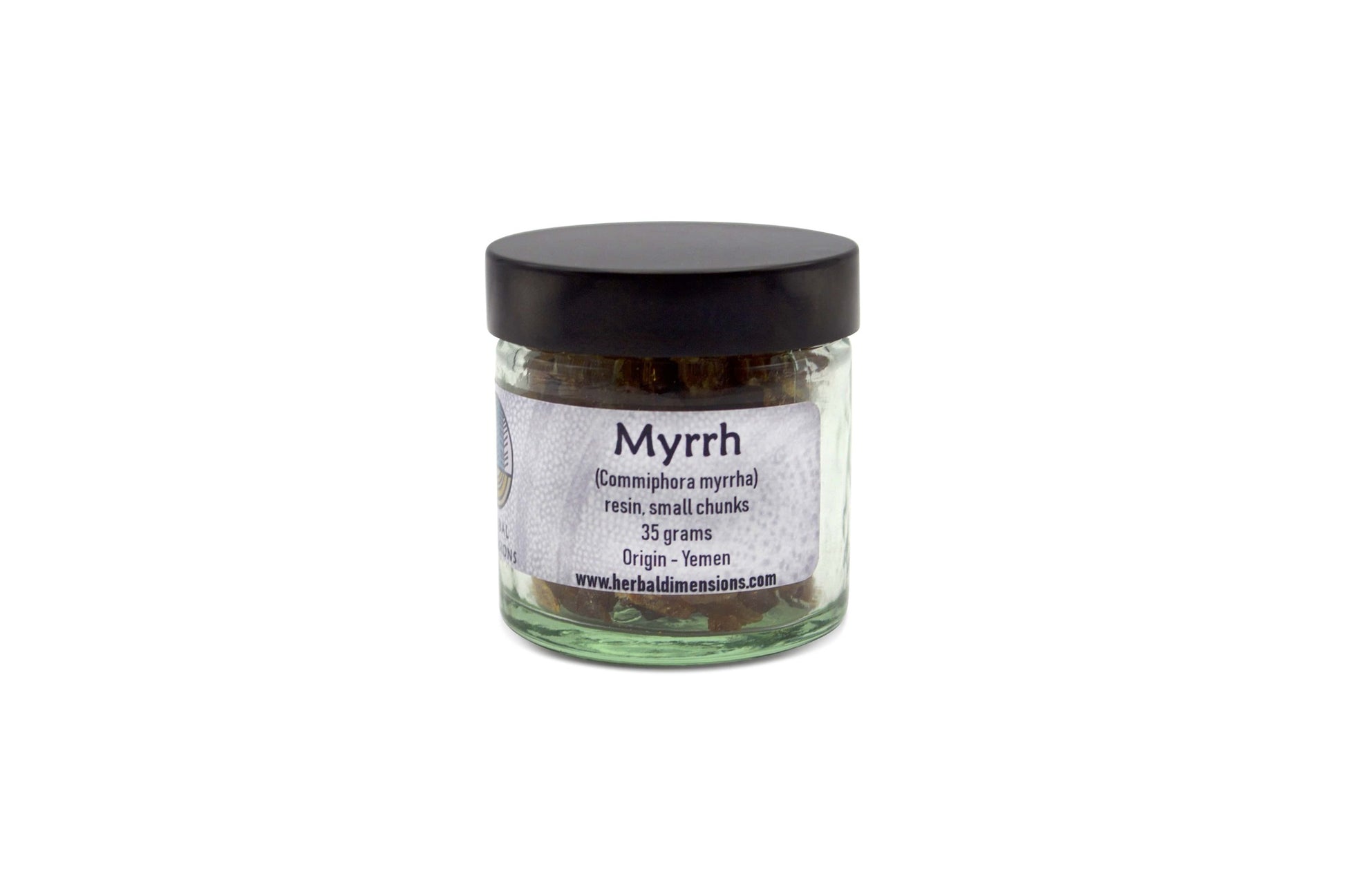 Myrrh in a glass jar