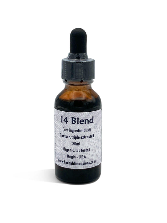14 Blend Mushroom Tincture - Herbaldimensions.com