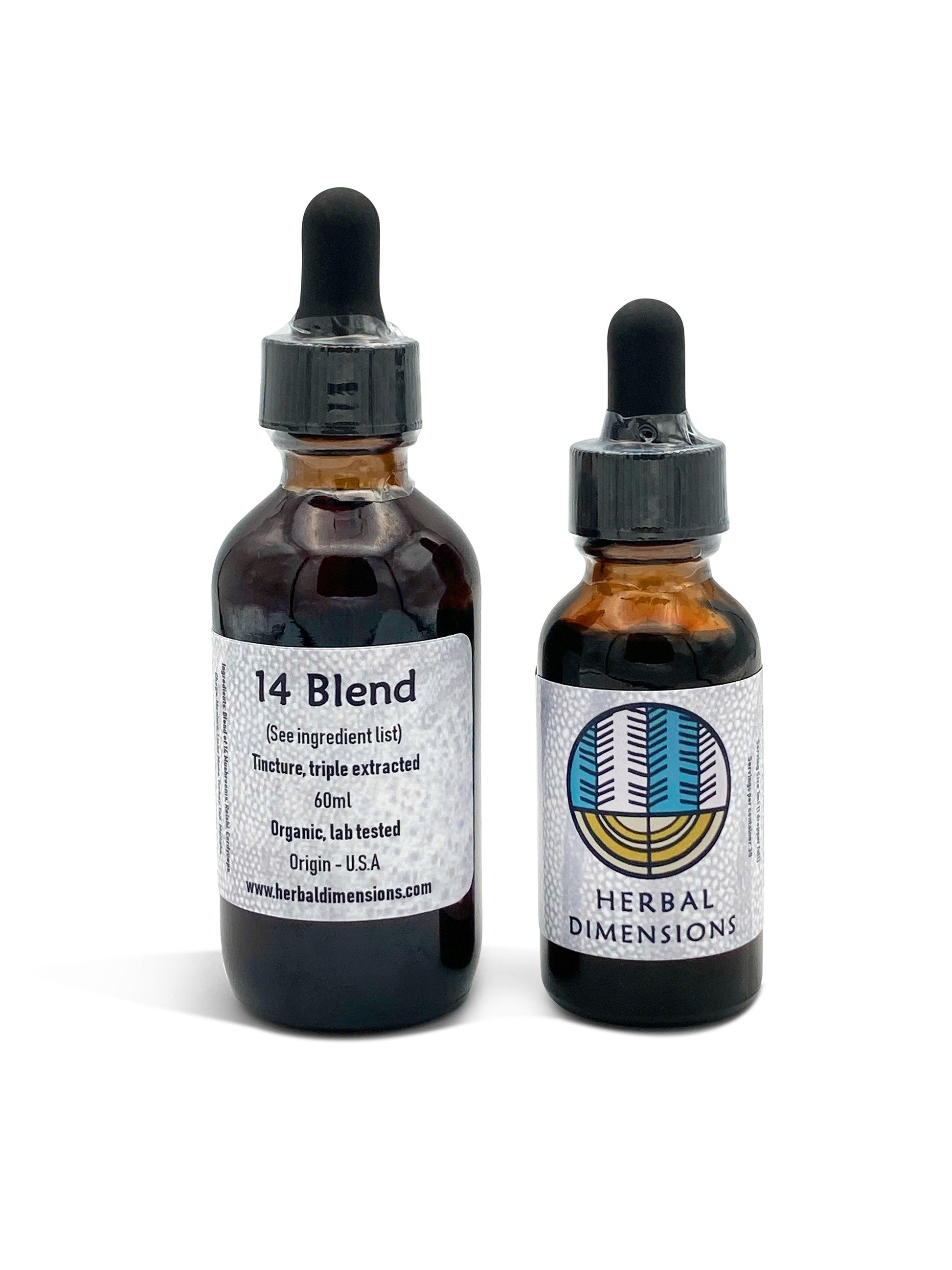 14 Blend Mushroom Tincture - Herbaldimensions.com