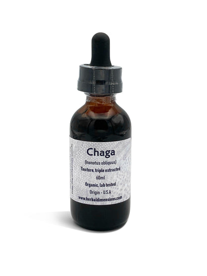Chaga Tincture (Inonotus obliquus) - Herbaldimensions.com