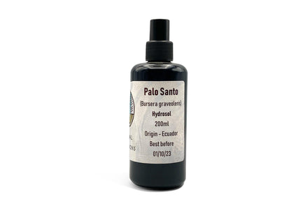 palo santo hydrosol in a miron bottle